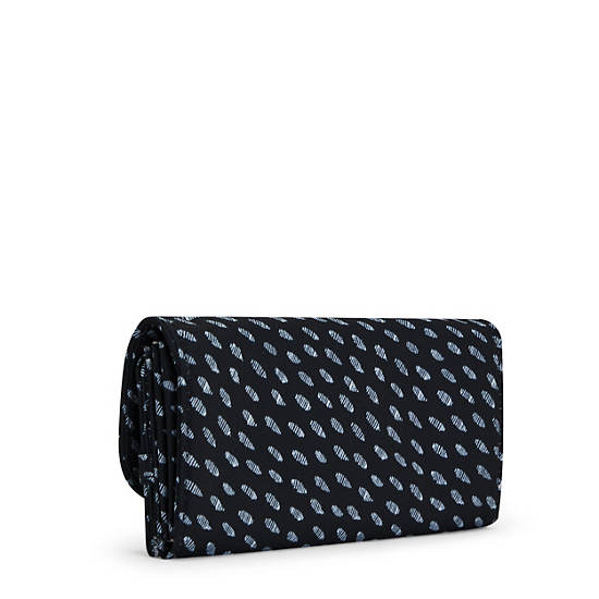 Kipling Money Land Printed Snap Wallet Portefeuille Donkerblauw | BE 2183NW